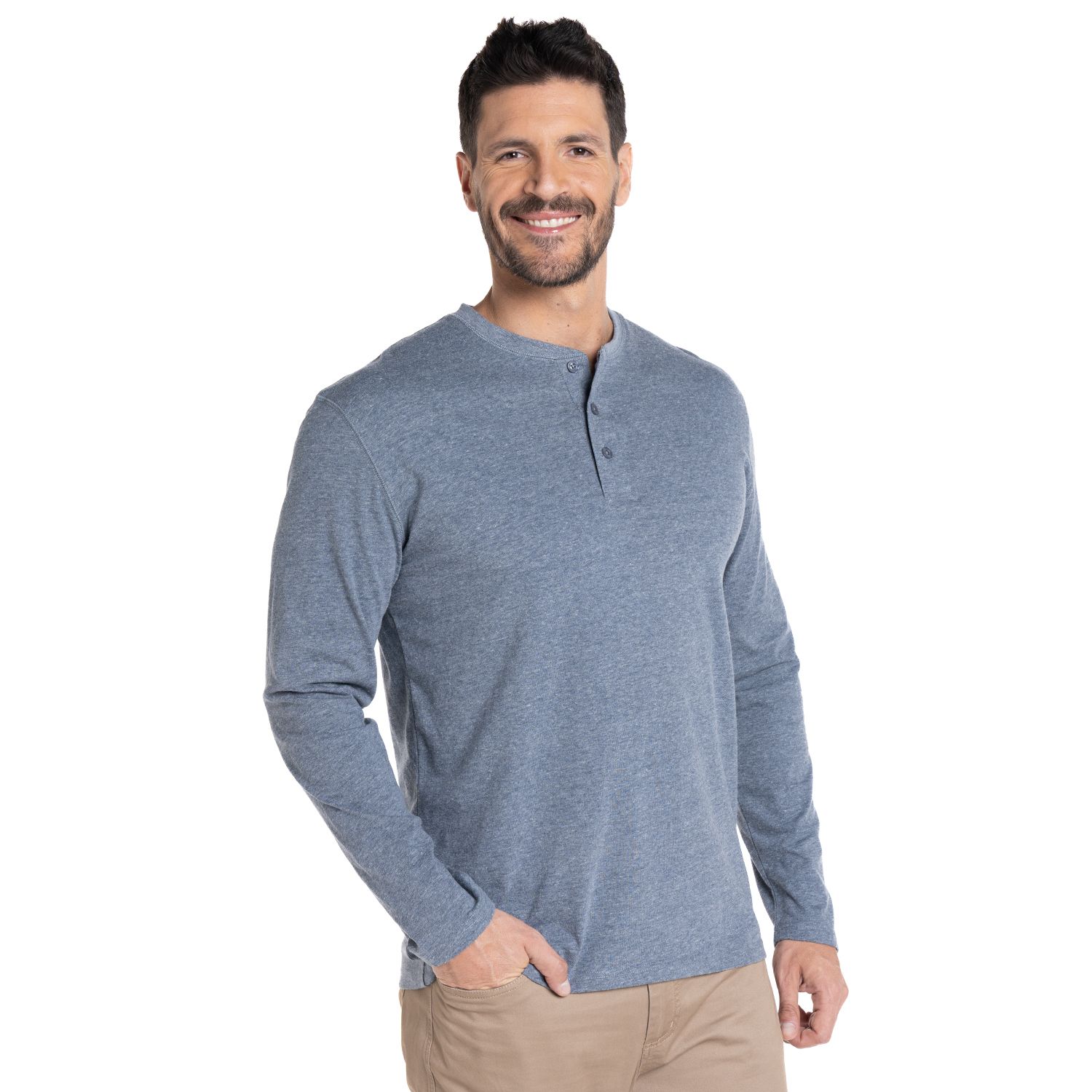 Polera Manga Larga Jersey Botones