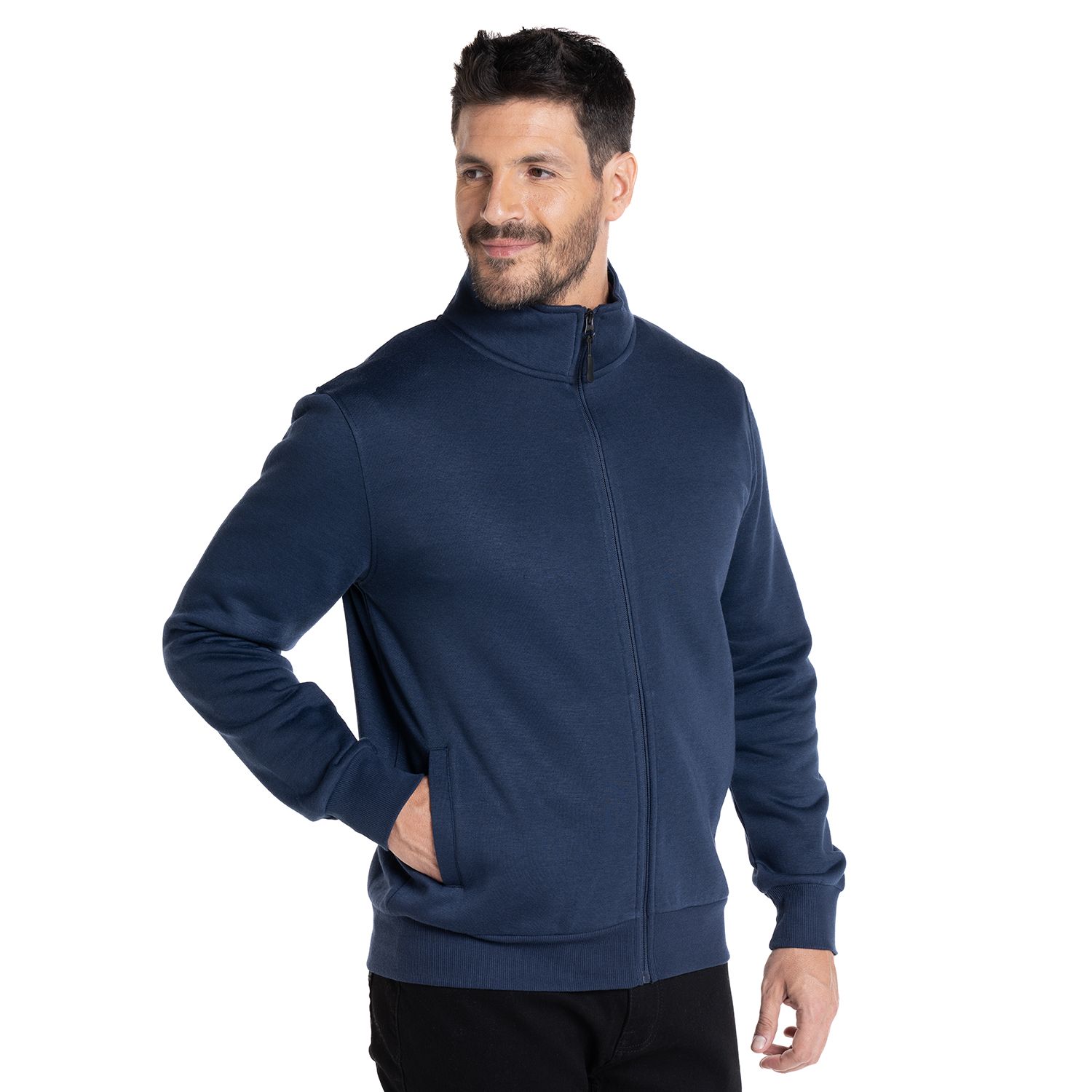 Poleron Cuello Alto Sin Capucha
