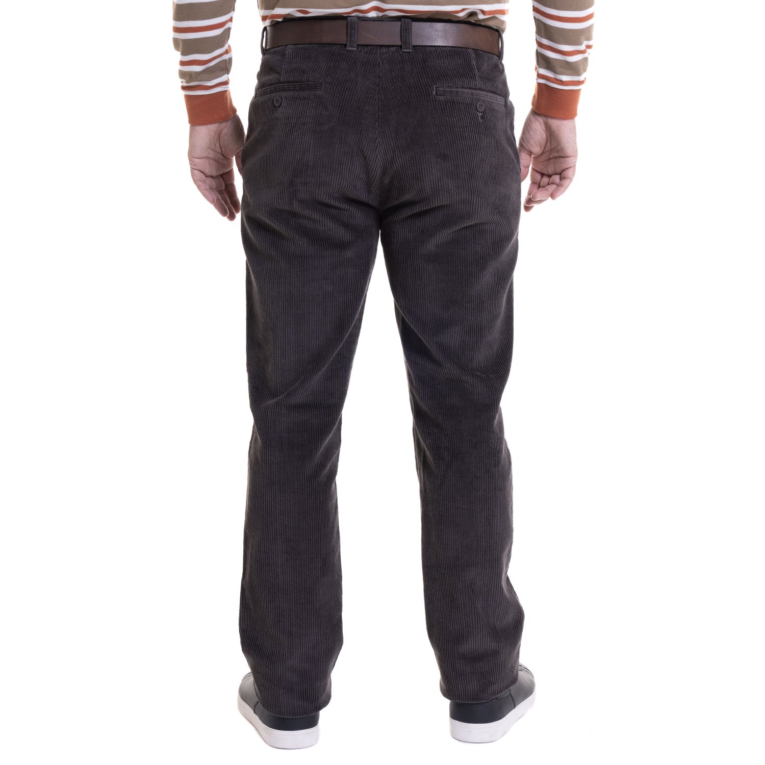 Pantalon Cotele Con Pinzas Regular Fit 8 Canales