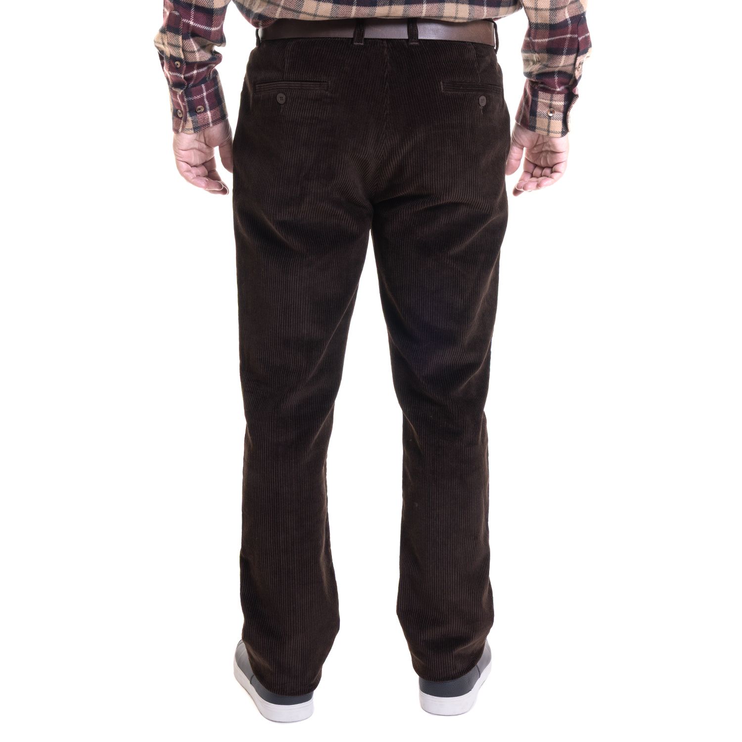 Pantalon Cotele Con Pinzas Regular Fit 8 Canales