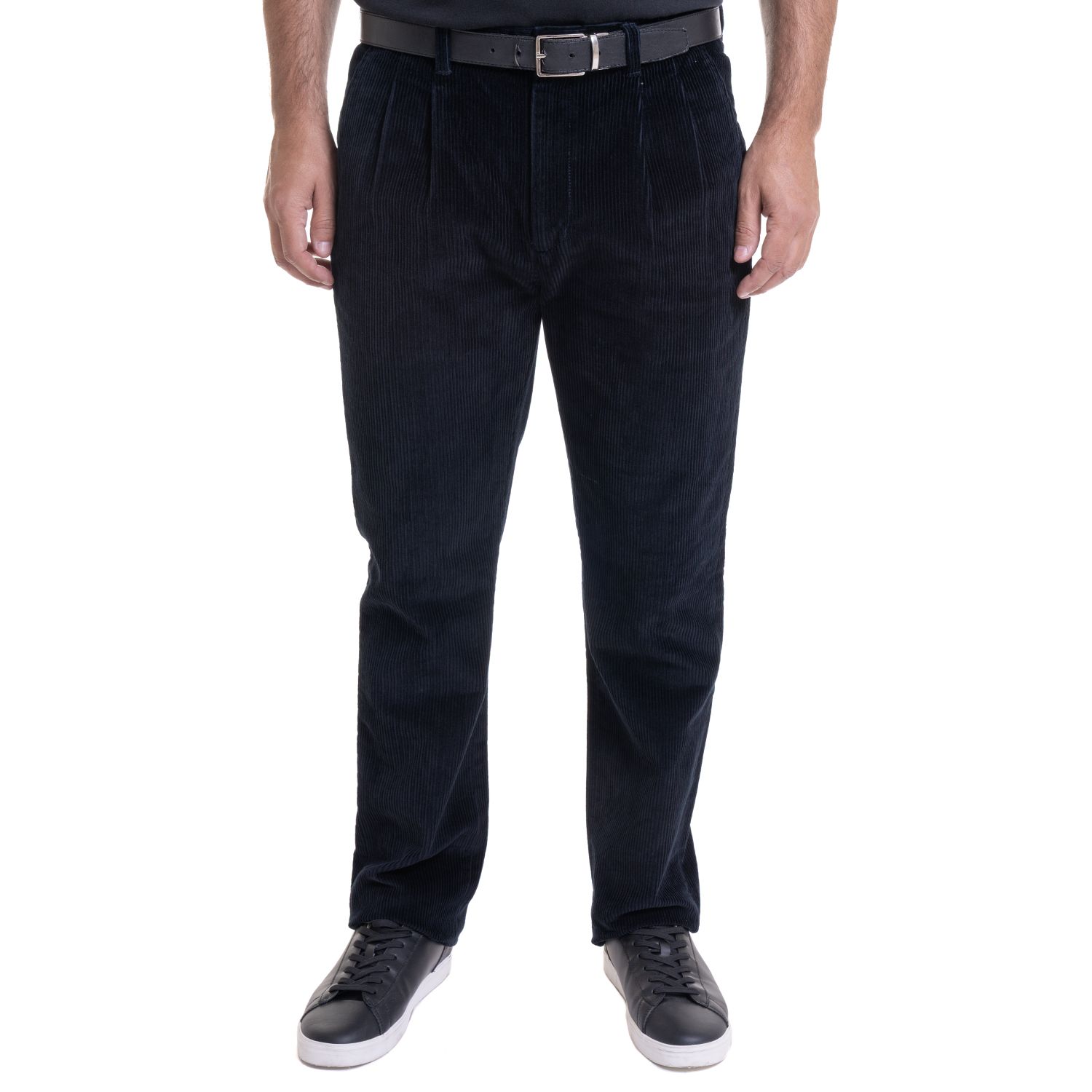 Pantalon Cotele Con Pinzas Regular Fit 8 Canales