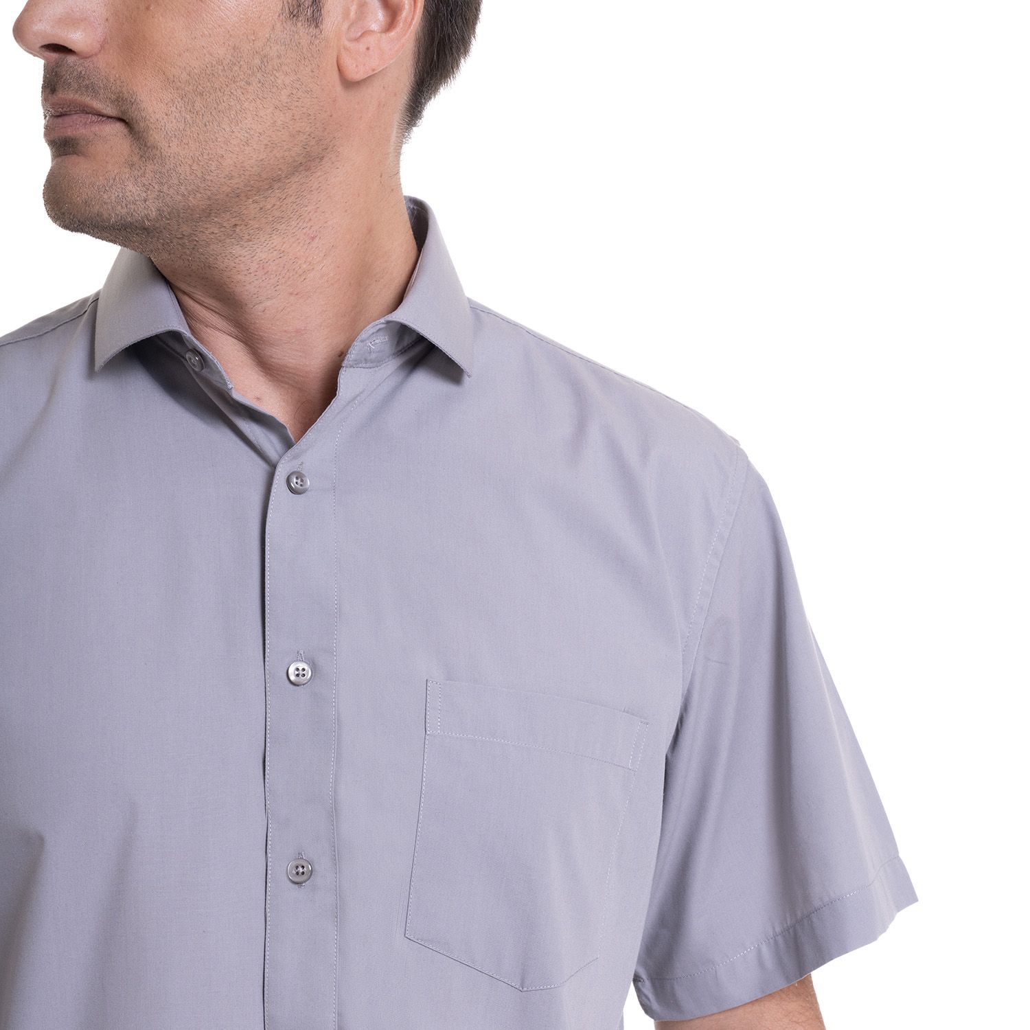 Camisa Lisa Manga Corta