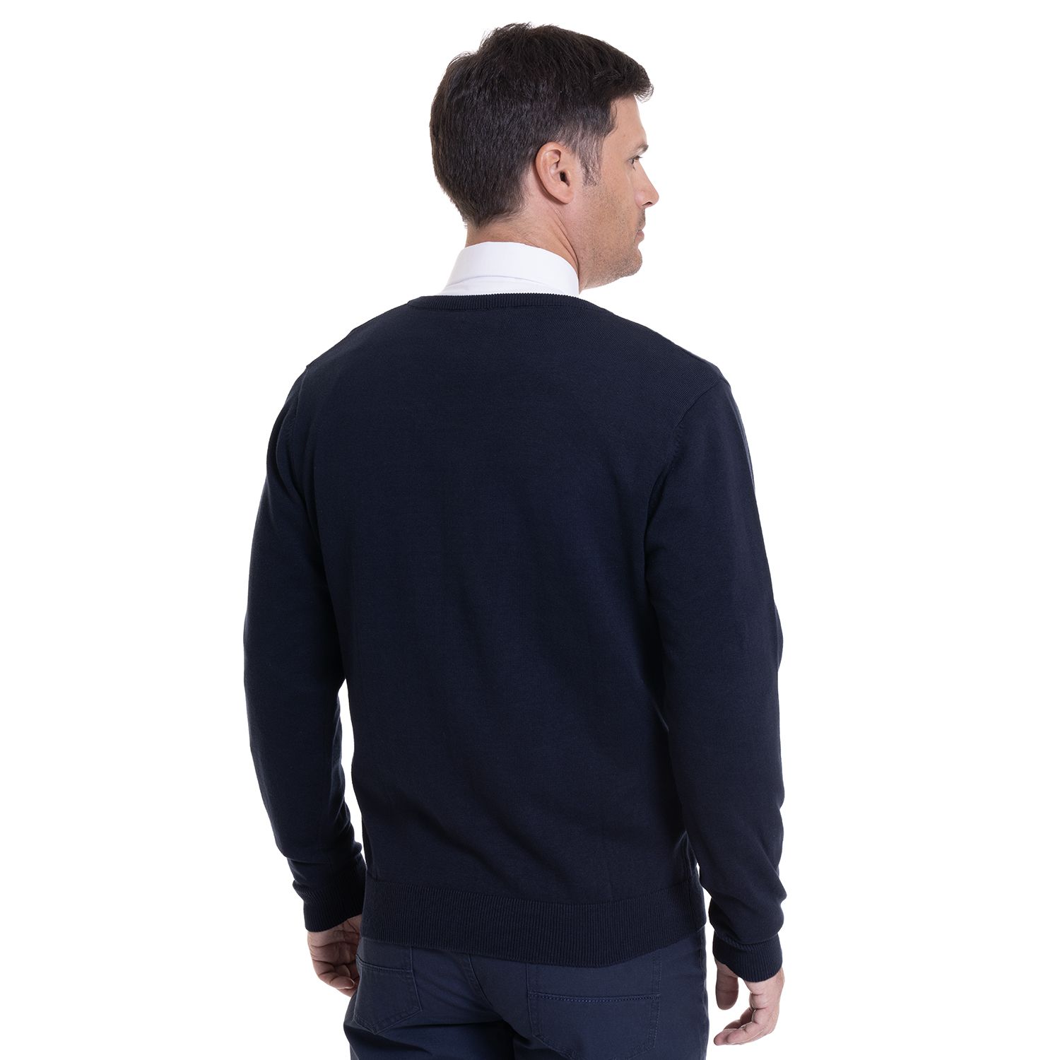 Sweater Clasico Cuello V Algodon