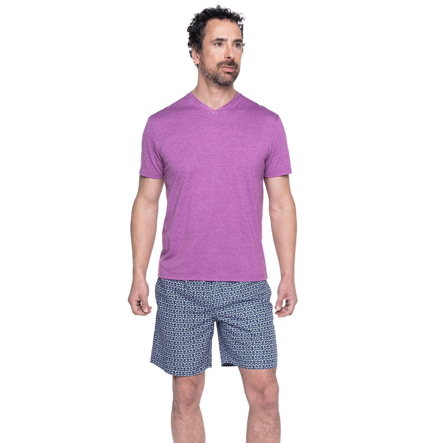 Polera Jersey Melange Cuello V
