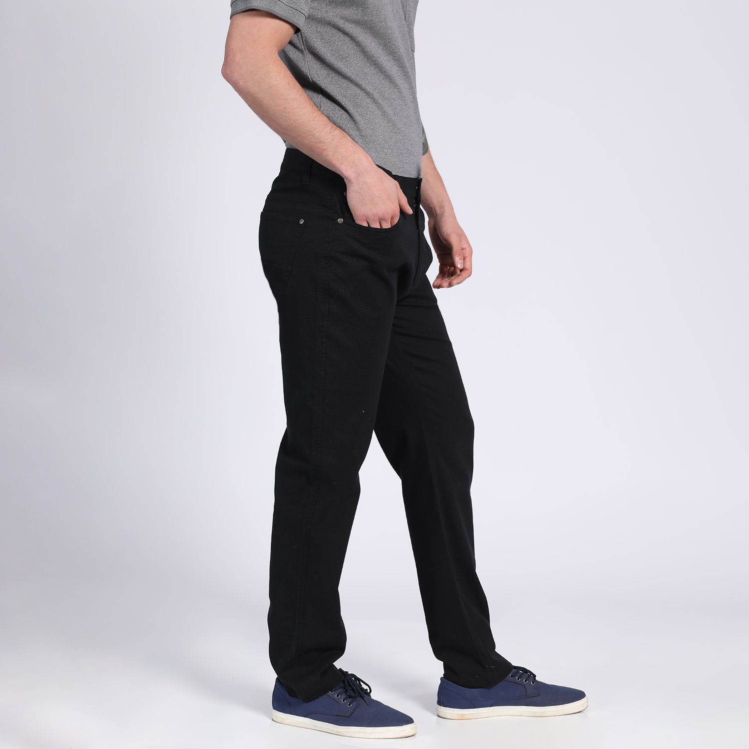 Pantalon Hombre Canvas 5 Bolsillos Spandex 