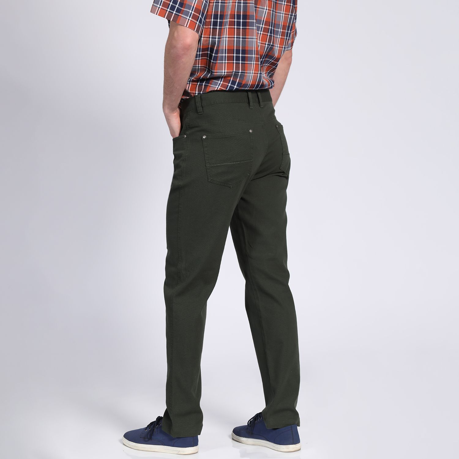 Pantalon Hombre Canvas 5 Bolsillos Spandex 