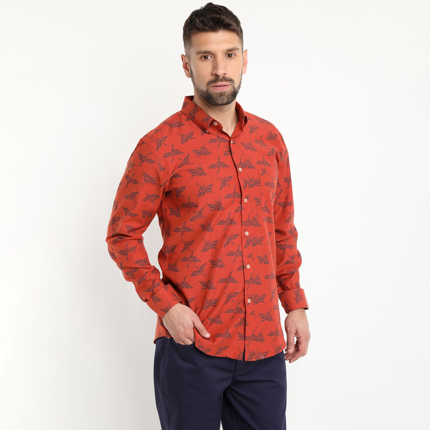 Camisa Oxford Estampada