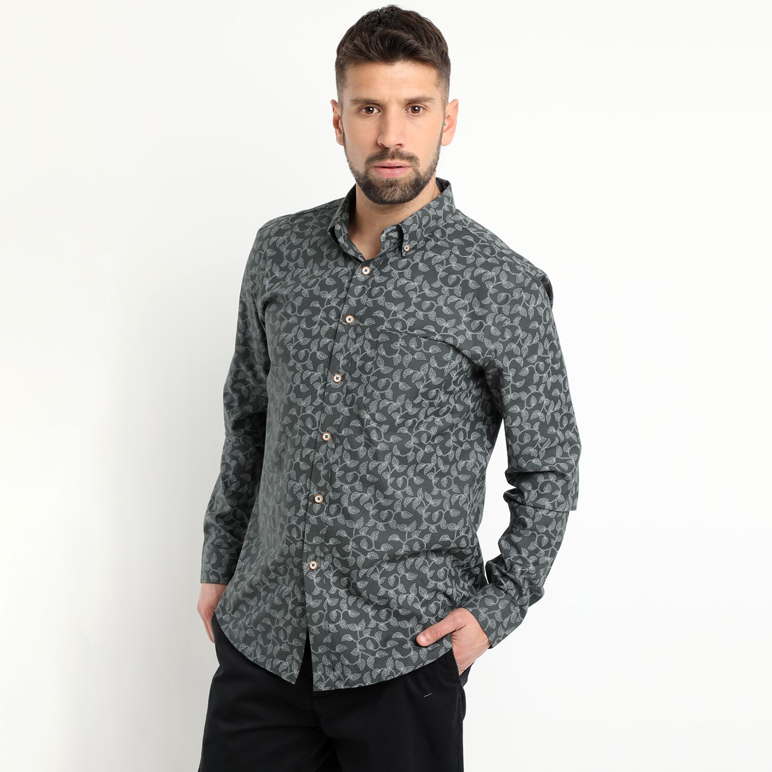 Camisa Oxford Estampada