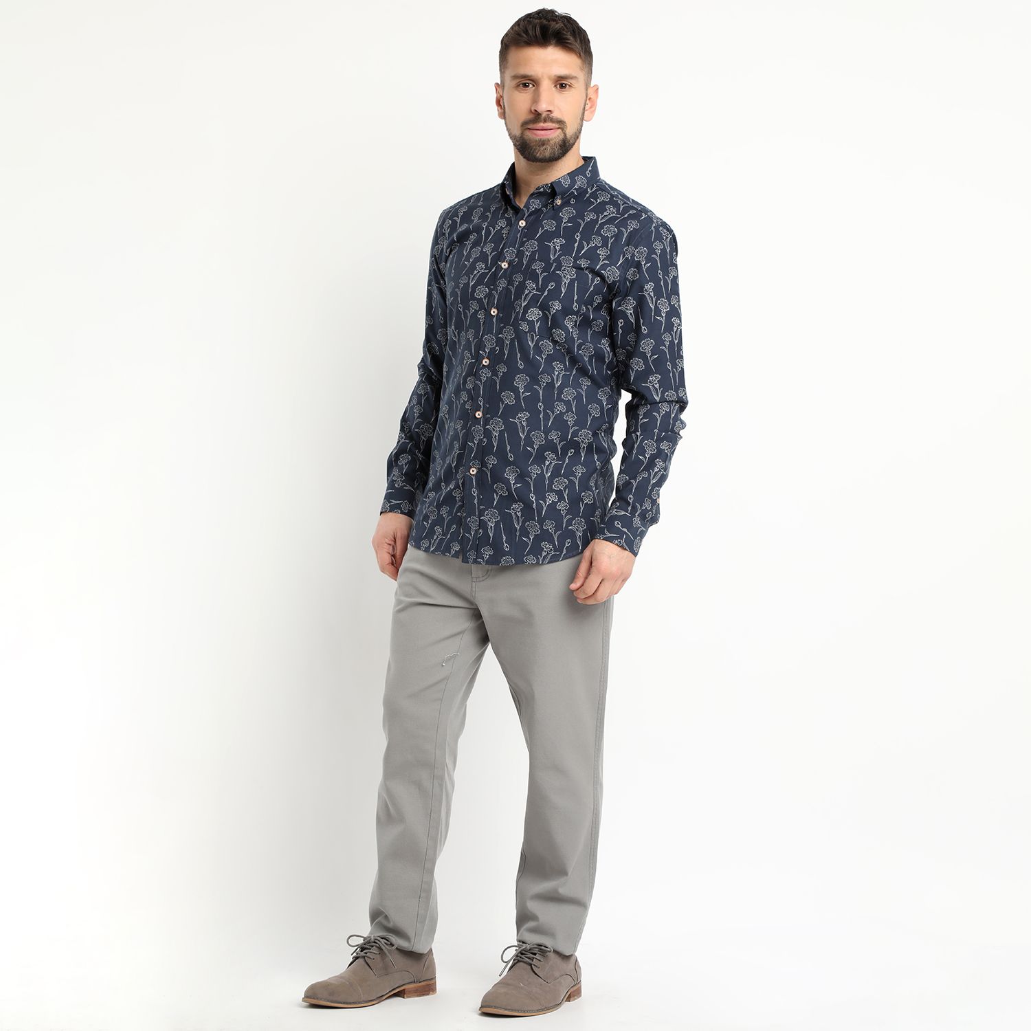 Camisa Oxford Estampada