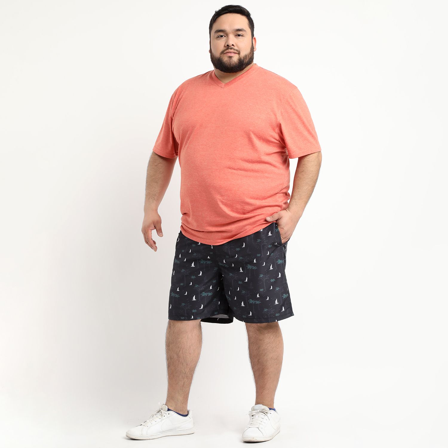 Polera Jersey Melange Cuello V