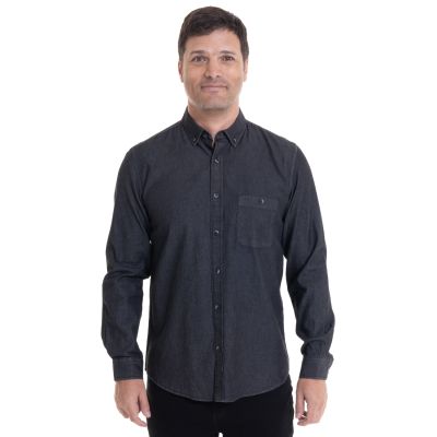 Camisa Manga Larga Denim Slim Fit