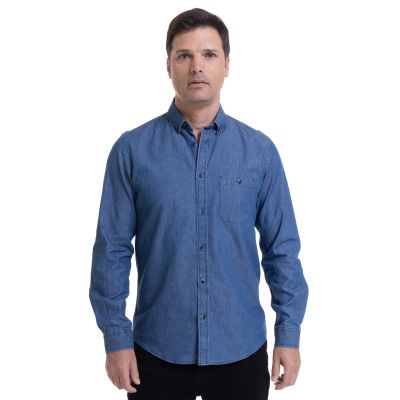 Camisa Manga Larga Denim Slim Fit