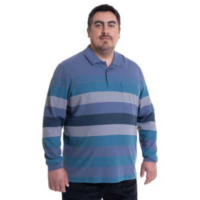 Polera Manga Larga Pique Listada Regular Fit