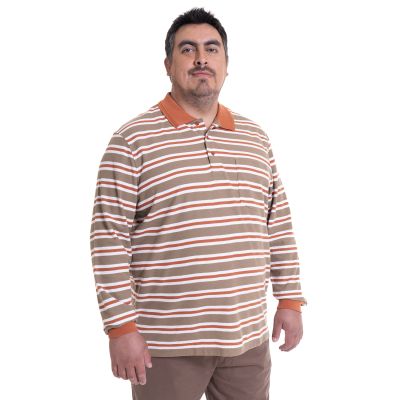 Polera Manga Larga Pique Listada Regular Fit