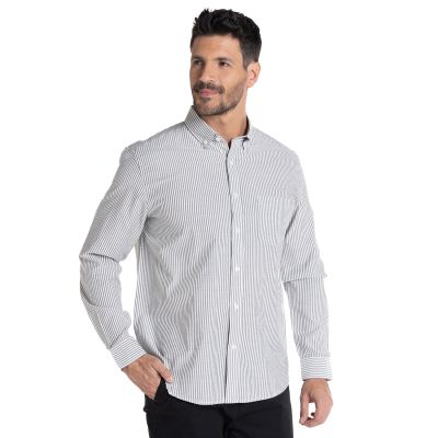 Camisa Oxford Listada Regular Fit