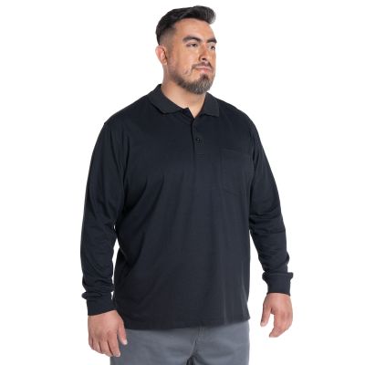 Polera Manga Larga Jersey Cuello Camisero