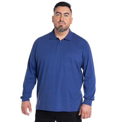 Polera Manga Larga Jersey Cuello Camisero