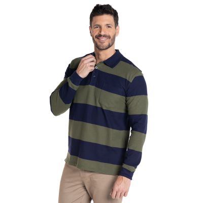 Polera Manga Larga Pique Listada