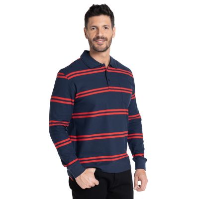 Polera Manga Larga Pique Listada