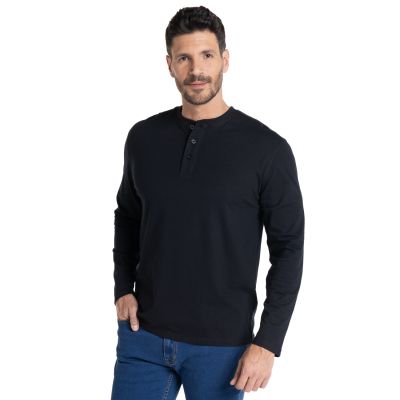 Polera Manga Larga Jersey Botones