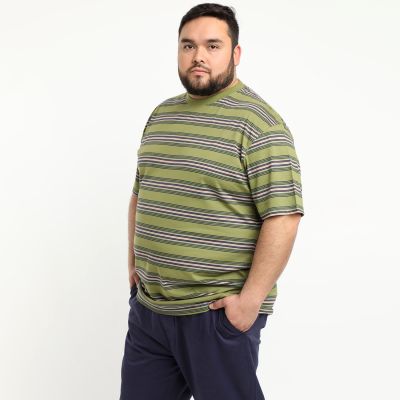 Polera Jersey Listada Cuello Redondo