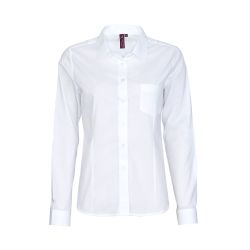 Blusa Entallada Blanco Escolar Juvenil Mujer