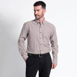 Camisa Fantasía Estampada Manga Larga Slim Fit