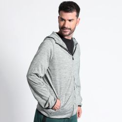 Poleron Media Capa Con Capucha